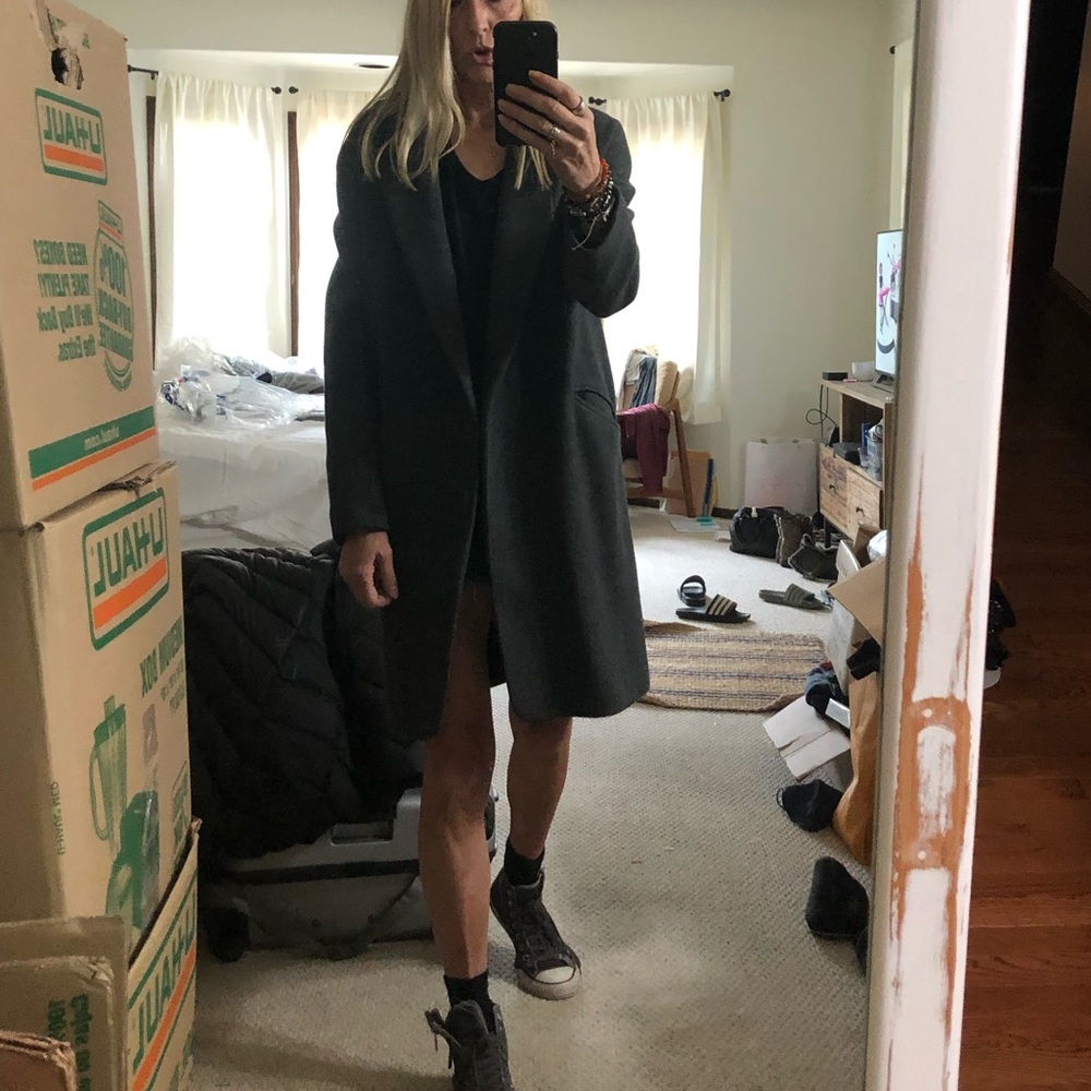 Zara Woman fab dk grey UK coat